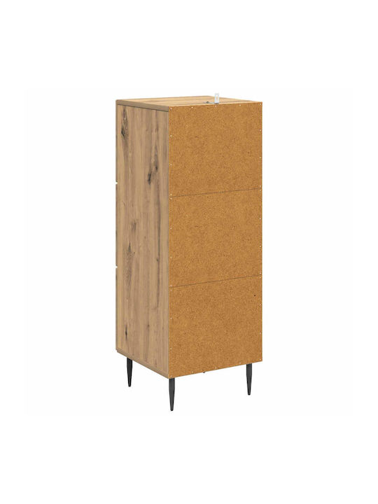 Wooden Storage Drawers with 3 Drawers L33xW34.5xH89.5cm