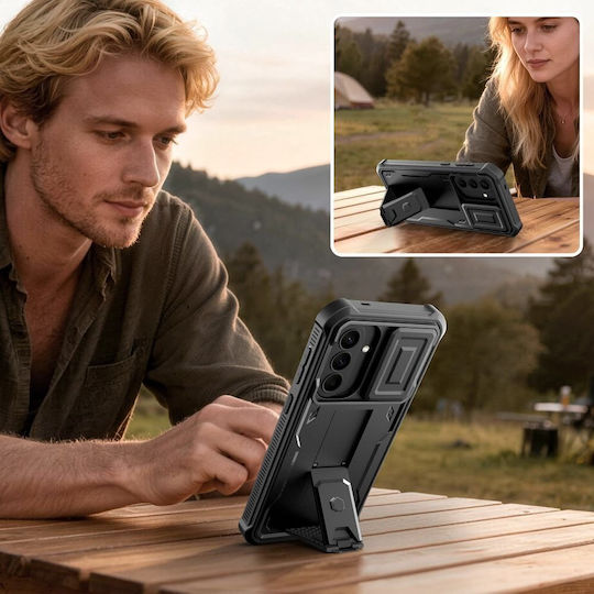 Tech-Protect Cam+ Back Cover Aramid Fiber Black (Galaxy A57)