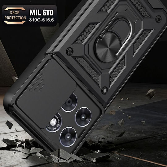 Tech-Protect Camshield Pro Back Cover Σιλικόνης / Πλαστικό Μαύρο (Moto G67 / G77)