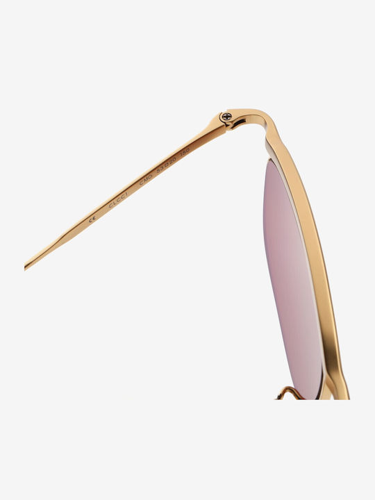 Projekt Produkt Men's Sunglasses with Gold Metal Frame and Gold Lens 476417