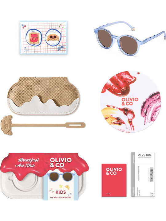 Olivio & Co Oval Kids Light Blue Sunglasses For 3-5 Years