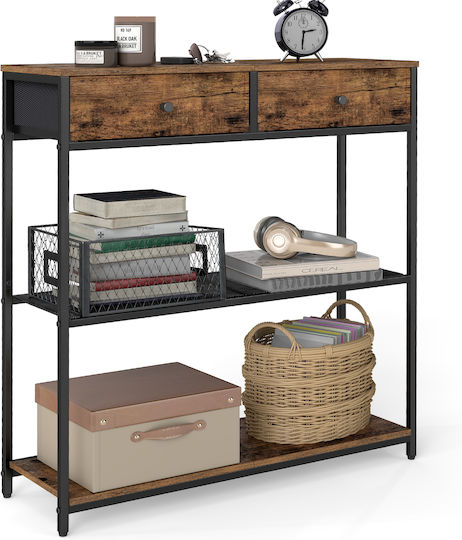 Κονσόλα Ξύλινη Καφέ Rustic Μ76xΠ24xΥ80εκ. Κονσόλα Ξύλινη Καφέ Rustic Μ76xΠ24xΥ80εκ.
