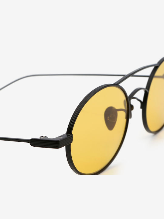 Projekt Produkt Men's Sunglasses with Black Metal Frame and Black Lens 476440