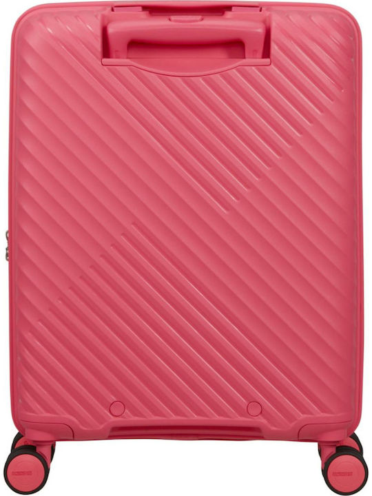 American Tourister Diablast Cabin Hard Pink Suitcase With 4 Wheels Height 20cm
