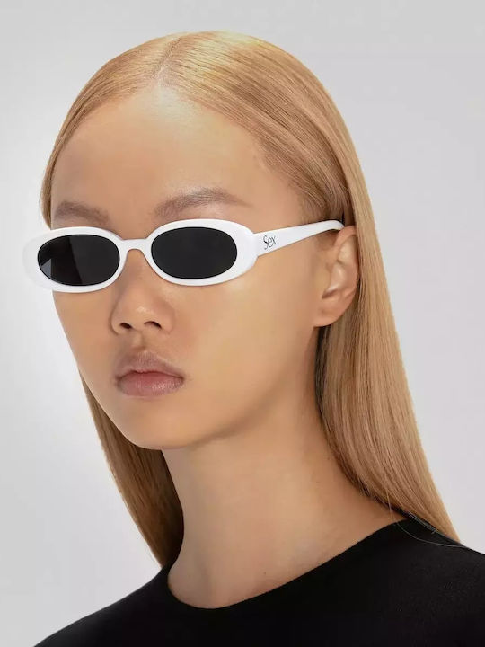 Le Specs Ochelari de soare Λευκά cu Cadru & Gri Lentilă
