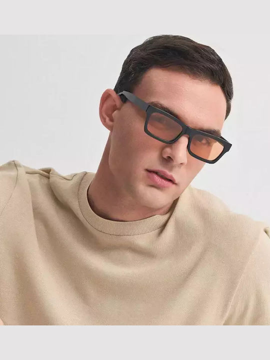Faos Sunglasses Μαύρα with Acetate Frame & Black Lens Faos Sunglasses Μαύρα with Acetate Frame & Black Lens