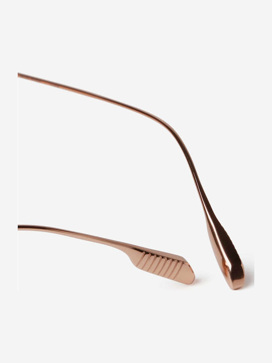 Projekt Produkt Women's Sunglasses with Rose Gold Metal Frame and Pink Lens 498715