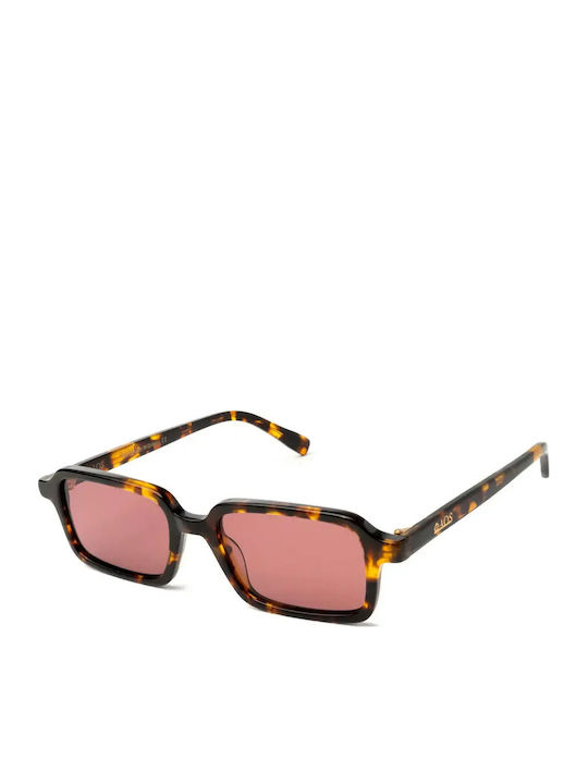 Faos Unisex Sonnenbrillen mit Braunen Rahmen und Rosa Gläsern 1235705