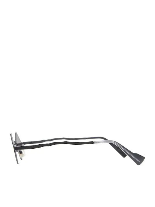 Kuboraum Unisex Sunglasses with Black Frame and Black Lens