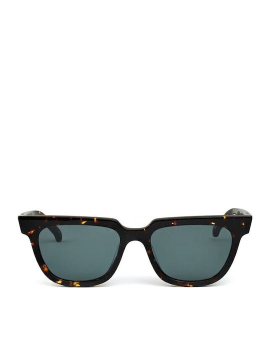 Oscar & Frank Unisex Sunglasses with Brown Tartaruga Plastic Frame and Green Lens ONI-DARKTORTOISE-0