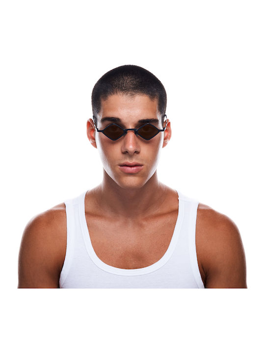 Kuboraum Unisex Sunglasses with Black Frame and Black Lens