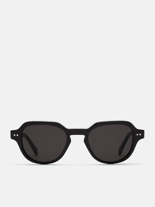 Retrosuperfuture Women's Sunglasses with Black Metal Frame and Black Lens 494217