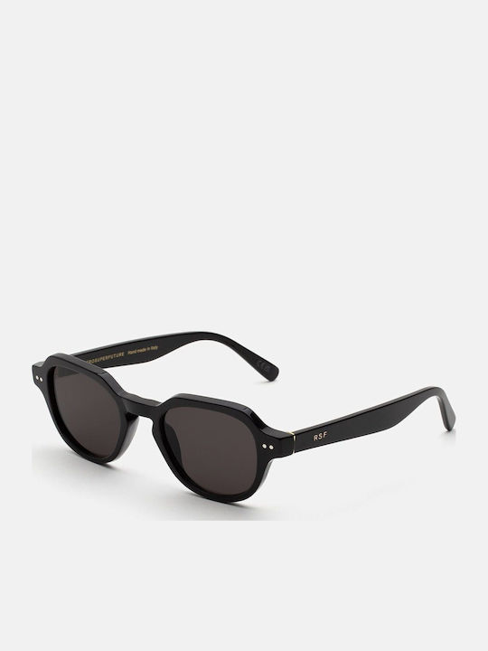 Retrosuperfuture Women's Sunglasses with Black Metal Frame and Black Lens 494217
