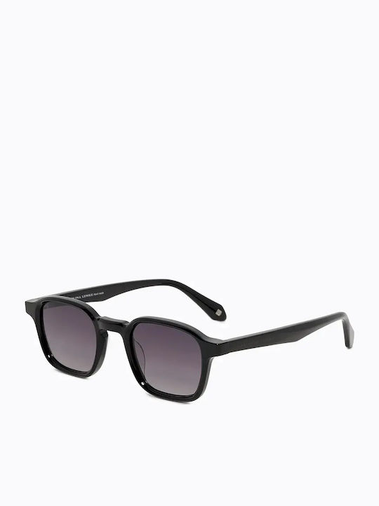 Carolina Lemke Unisex Γυαλιά Ηλίου με Μαύρο Κοκκάλινο Σκελετό και Μαύρο Ντεγκραντέ Φακό 469071
