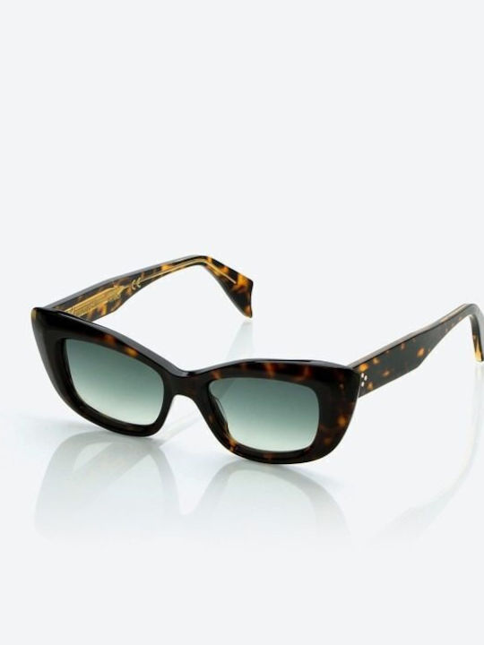 Monokol Women's Sunglasses with Brown Tartaruga Plastic Frame and Brown Gradient Lens 499165