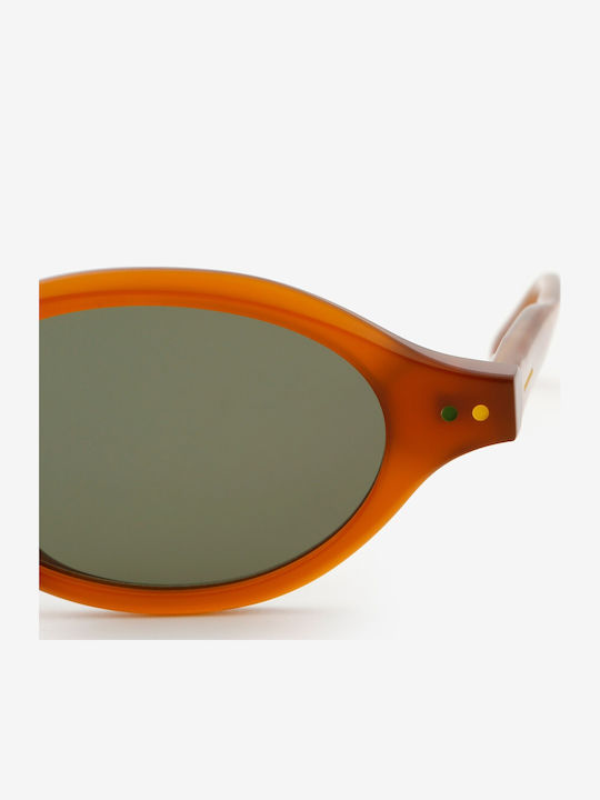 Projekt Produkt Men's Sunglasses with Brown Plastic Frame and Brown Lens 476384