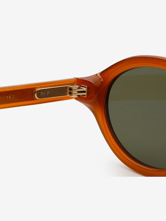 Projekt Produkt Men's Sunglasses with Brown Plastic Frame and Brown Lens 476384