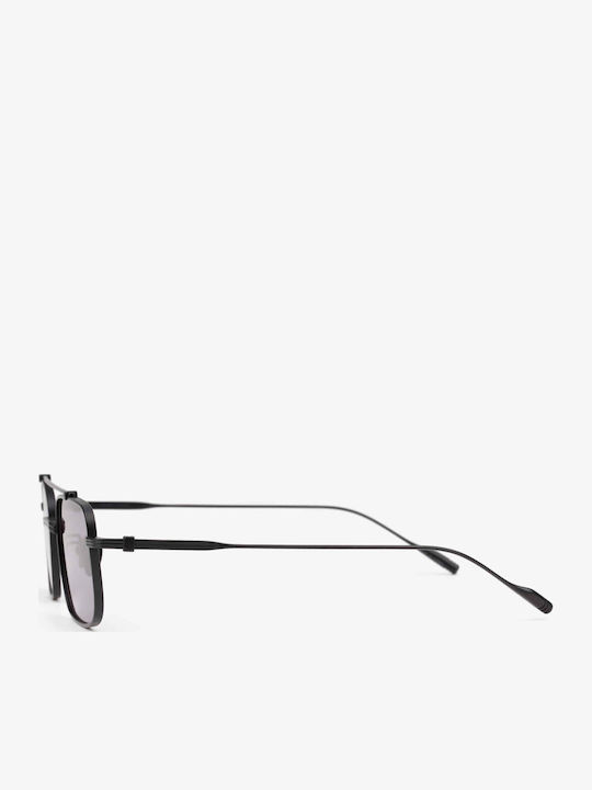 Projekt Produkt Men's Sunglasses with Black Metal Frame and Black Lens 476457