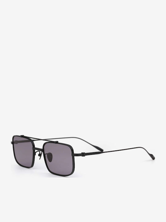 Projekt Produkt Men's Sunglasses with Black Metal Frame and Black Lens 476457
