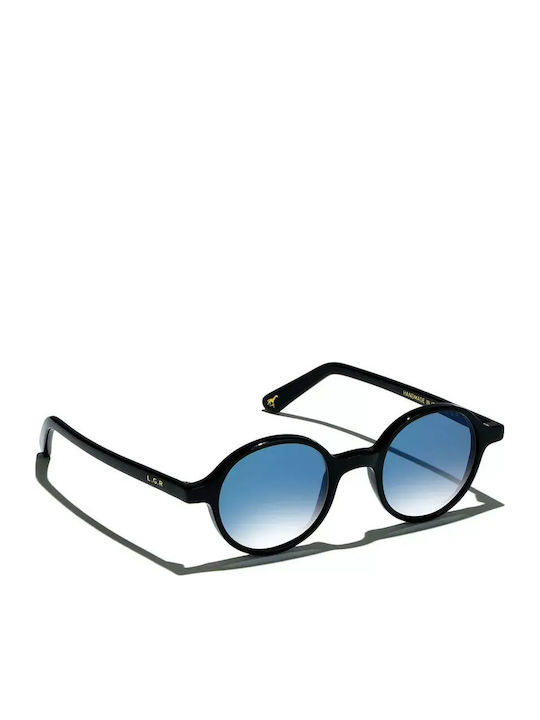 L.G.R. Reunion Sonnenbrillen mit Black 01 / Photochromic Rahmen und Hellblau Linse