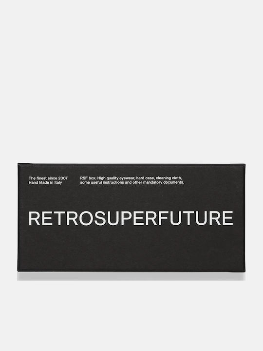 Retrosuperfuture Unisex Sonnenbrille mit Braun Kunststoff Gestell und Braun Linse 494202