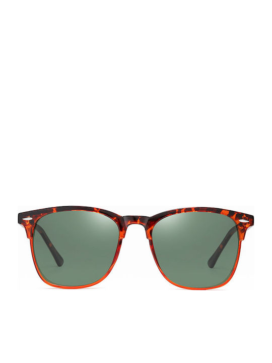 Moscow Mule Men's Sunglasses with Brown Tartaruga Plastic Frame and Green Polarized Lens MM/3323/6