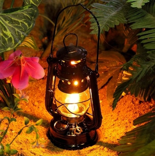 Set Copper Classic Kerosene Lamp 25 Cm Height 2 Pcs X 0.8l Kerosene