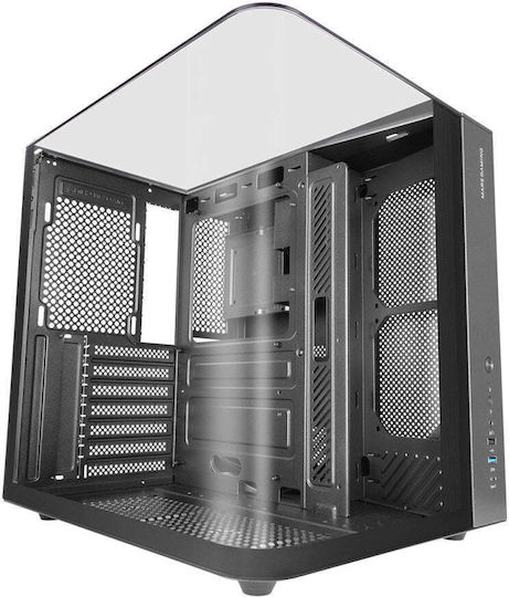 Mars Gaming MC-INFINIOLITE Gaming Midi Tower Κουτί Υπολογιστή με Πλαϊνό Παράθυρο Μαύρο