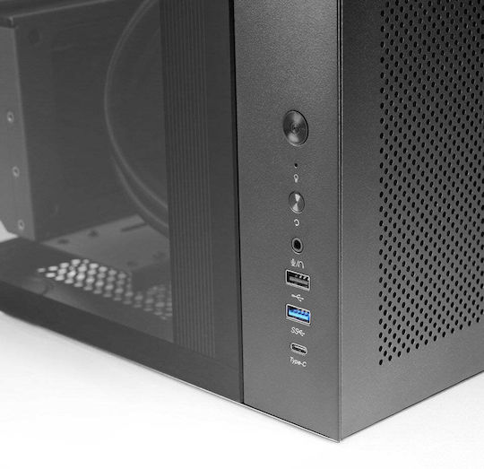 Mars Gaming MC-INFINIOLITE Gaming Midi Tower Κουτί Υπολογιστή με Πλαϊνό Παράθυρο Μαύρο