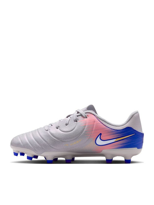 Tiempo Legend 10 Academy Jr FG/MG Παιδικά Ποδοσφαιρικά Παπούτσια με Τάπες Γκρι