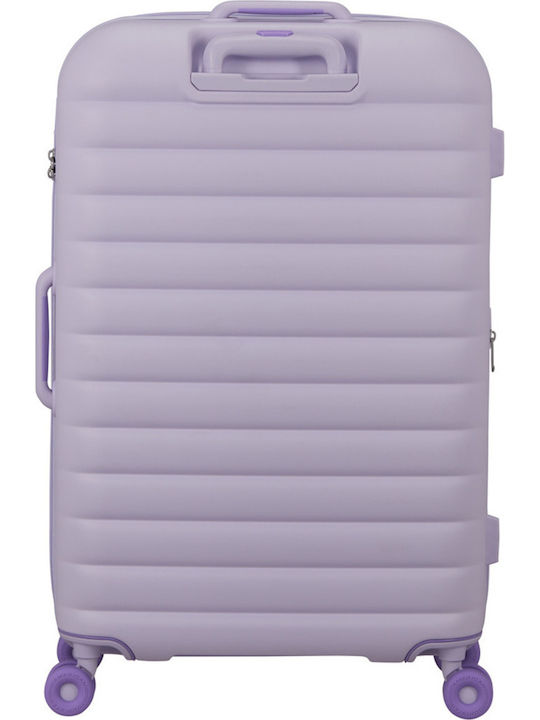 American Tourister Neovibe Large Hard Fresh Lilac Suitcase With 4 Wheels Height 77cm