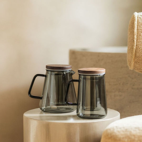 Salt & Pepper Glas Tasse Mit Deckel Graue 630ml