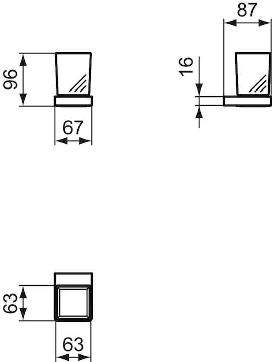 Ideal Standard Conca Επιτοίχια Ποτηροθήκη Λευκή
