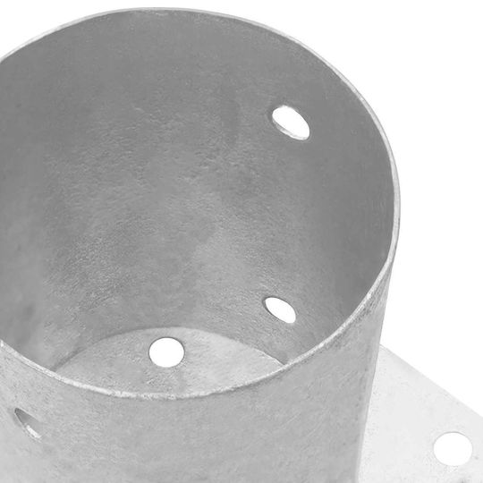 vidaXL Post Support for Garden Fence Made of Metal 15x15x15cm 4 Pieces Silver