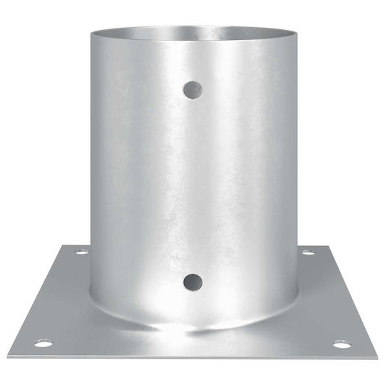 vidaXL Post Support for Garden Fence Made of Metal 18x18x15cm 4 Pieces Silver