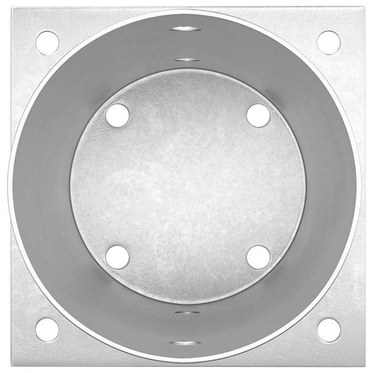 vidaXL Post Support for Garden Fence Made of Metal 15x15x15cm 4 Pieces Silver