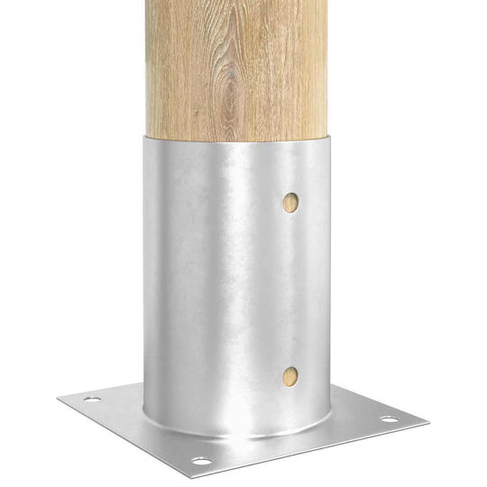 vidaXL Post Support for Garden Fence Made of Metal 15x15x15cm 12 Pieces Silver