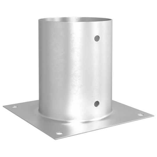 vidaXL Post Support for Garden Fence Made of Metal 18x18x15cm 12 Pieces Silver