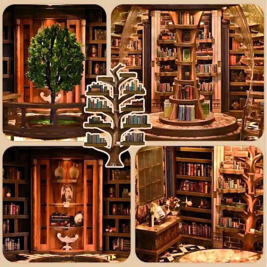 Căsuță Miniaturală Book Nook Cerc Cărți Vechi