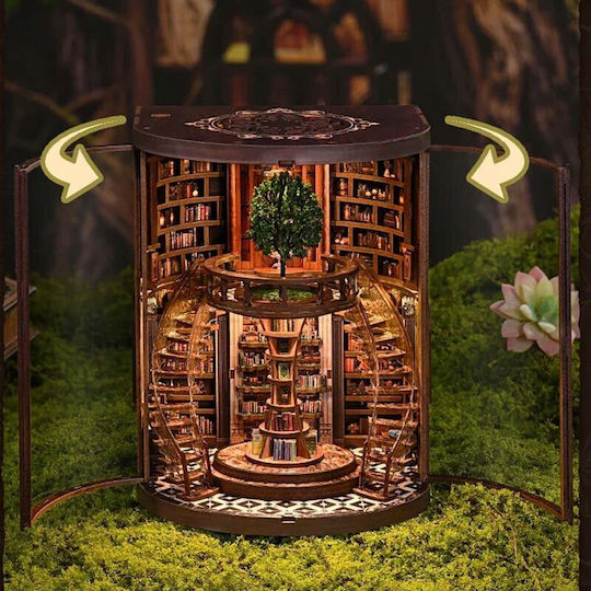 Căsuță Miniaturală Book Nook Cerc Cărți Vechi