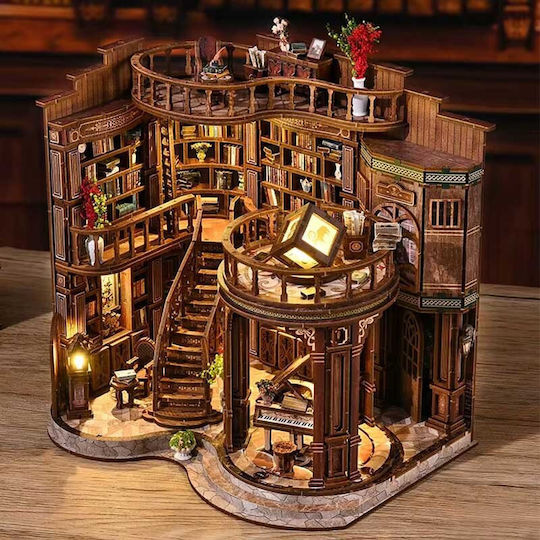 Миниатюрна Къща Book Nook Бяла Зала