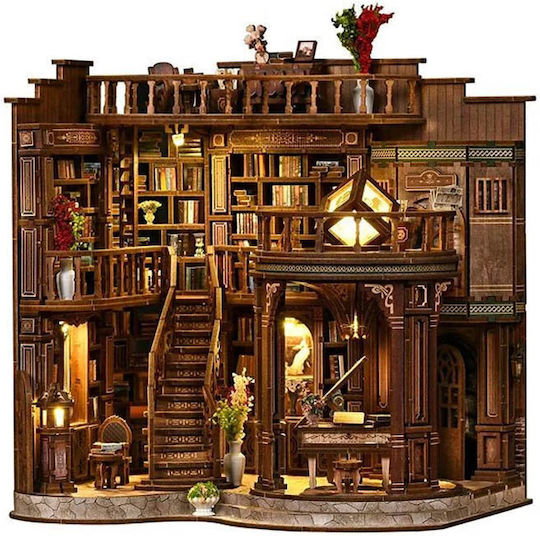 Миниатюрна Къща Book Nook Бяла Зала