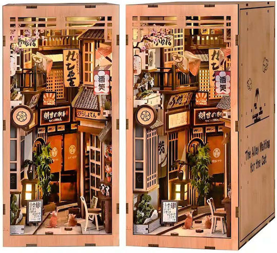Miniature Book Nook House Maneki Neko Corner