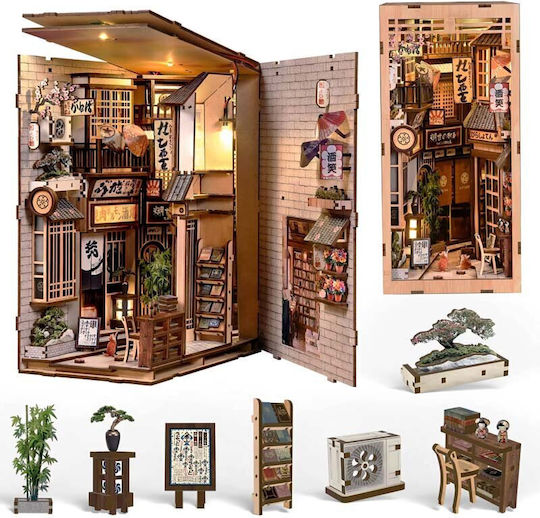 Miniature Book Nook House Maneki Neko Corner