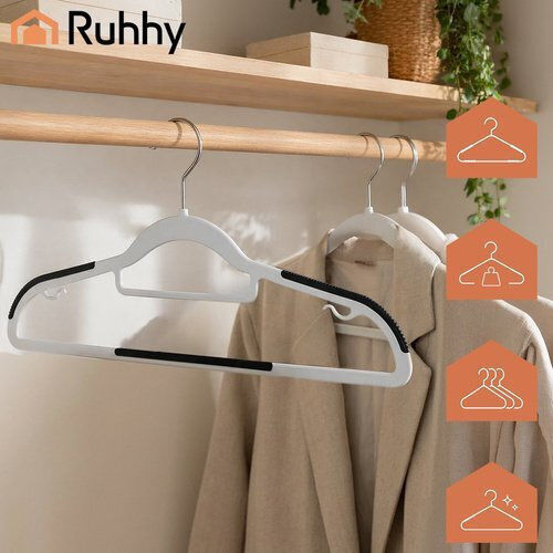 Ruhhy Clothes Hanger Gray 19030 20 Pieces