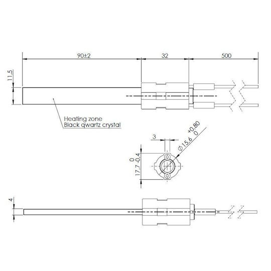 Отоплителна Устойчивост За Пелетна Печка Eco Spar Burnit Palazzetti Vistaflame Whitfield Lennox Дължина 122mm 400w X3