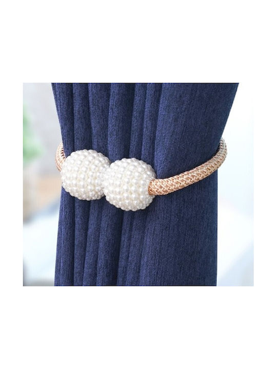 Magnetic Fabric Gold Tie-Back 2 Pieces