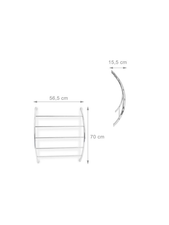 Relaxdays Wall-Mounted With Screws 70x56.5cm Inox Gray