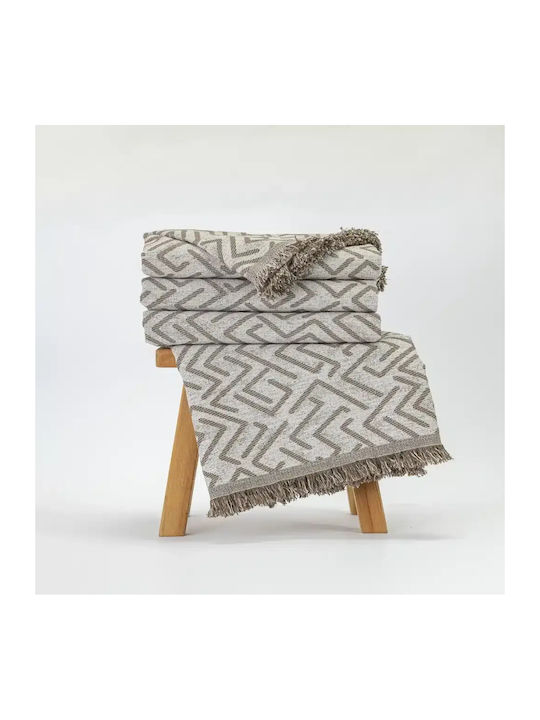 Borea Nama Three-Seater Sofa Throw 180x300cm Beige