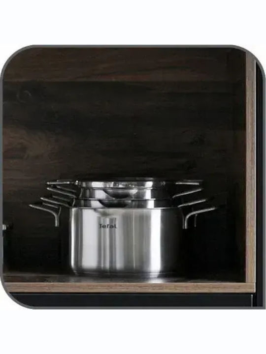 Tefal Σετ Μαγειρικά Σκεύη από Ανοξείδωτο Ατσάλι με Αντικολλητική Επίστρωση 25τμχ
